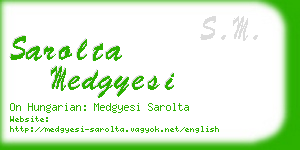 sarolta medgyesi business card